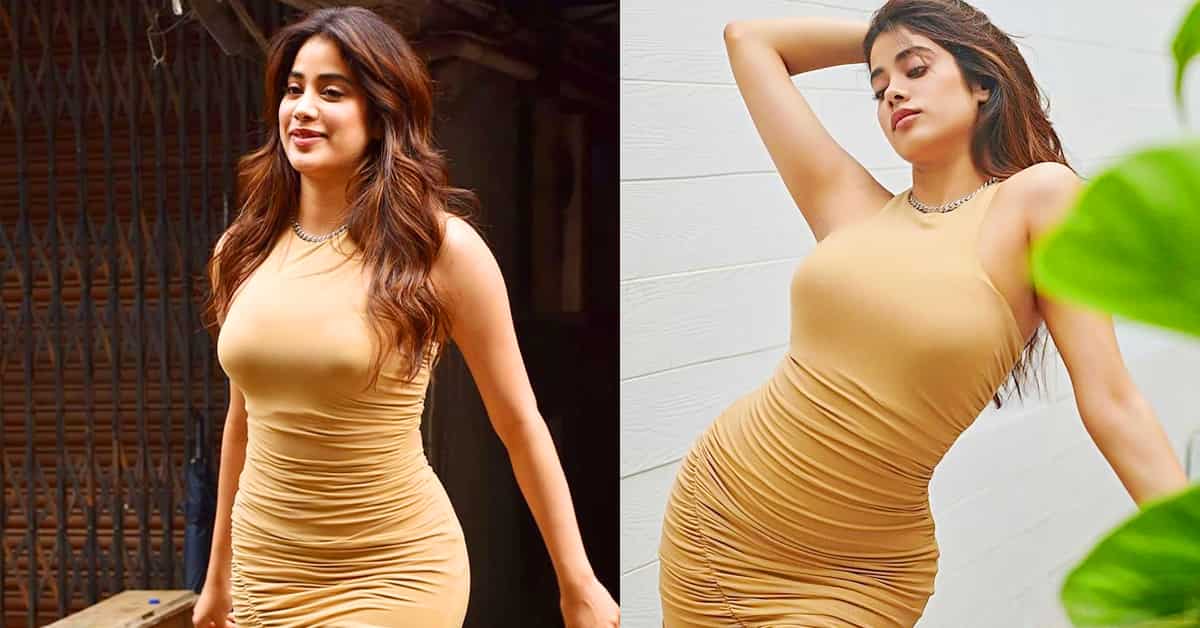 జాన్వీ క్లివేజ్ షో..కాకరేపుతున్న లేలేత అందాలు