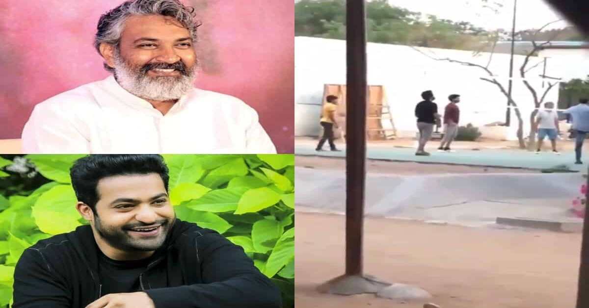 ఎన్టీఆర్, రాజమౌళి వాలీబాల్ ఆట- విడియో వైరల్