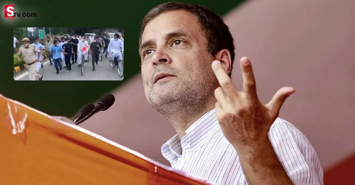 సైకిల్‌పై పార్లమెంటుకు రాహుల్..ఇంధన ధరలపై వినూత్న నిరసన