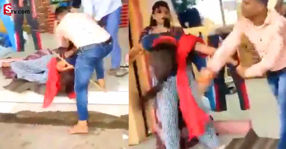 తల్లీ, కూతుళ్లను నడిరోడ్డులో చితకబాదిన మేనల్లుడు… వీడియో వైరల్‌!
