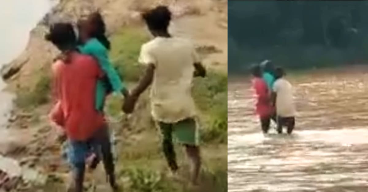 వాగు అవతల అంబులెన్స్.. ఫిట్స్ వచ్చిన చెల్లిని బుజాన వేసుకుని వాగులోకి