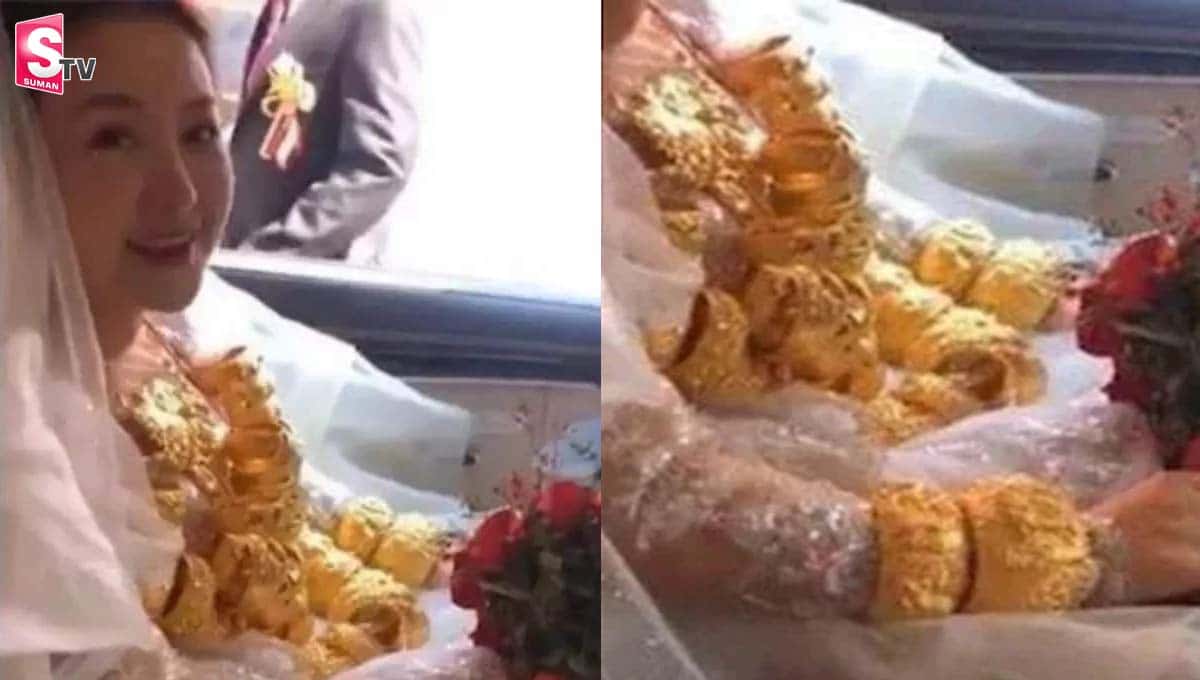 పెళ్లి కూతురికి 60 కిలోల బంగారం.. ఫోటో వైరల్!