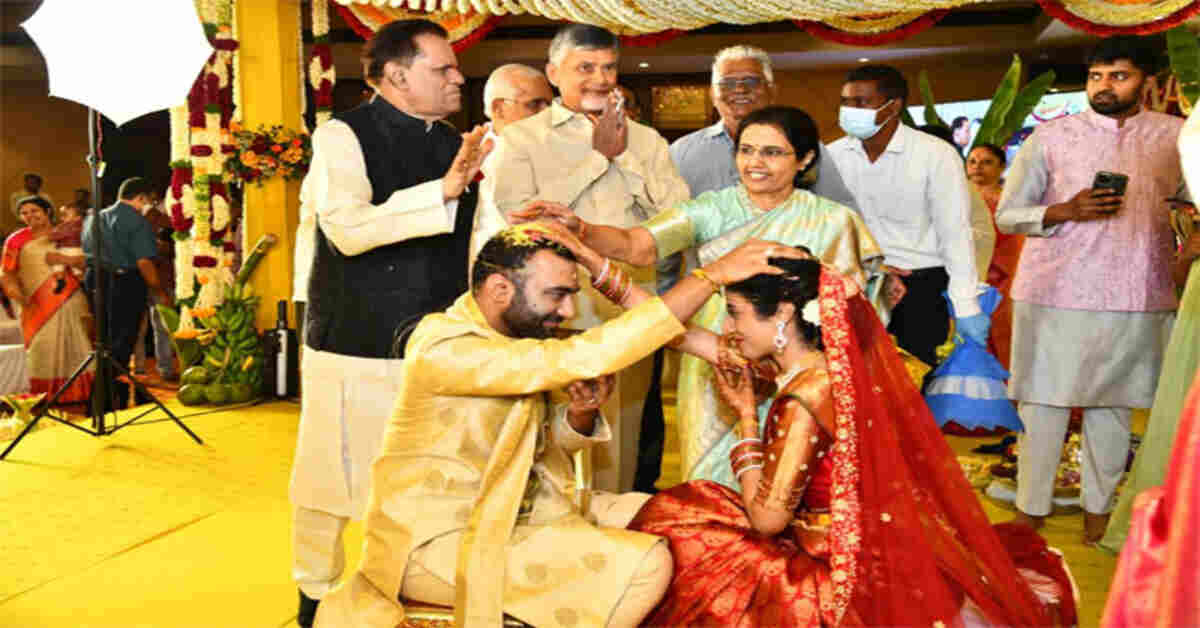 ఘనంగా ఎన్టీఆర్ మనవరాలి పెళ్లి.. ఉల్లాసంగా గడిపిన చంద్రబాబు