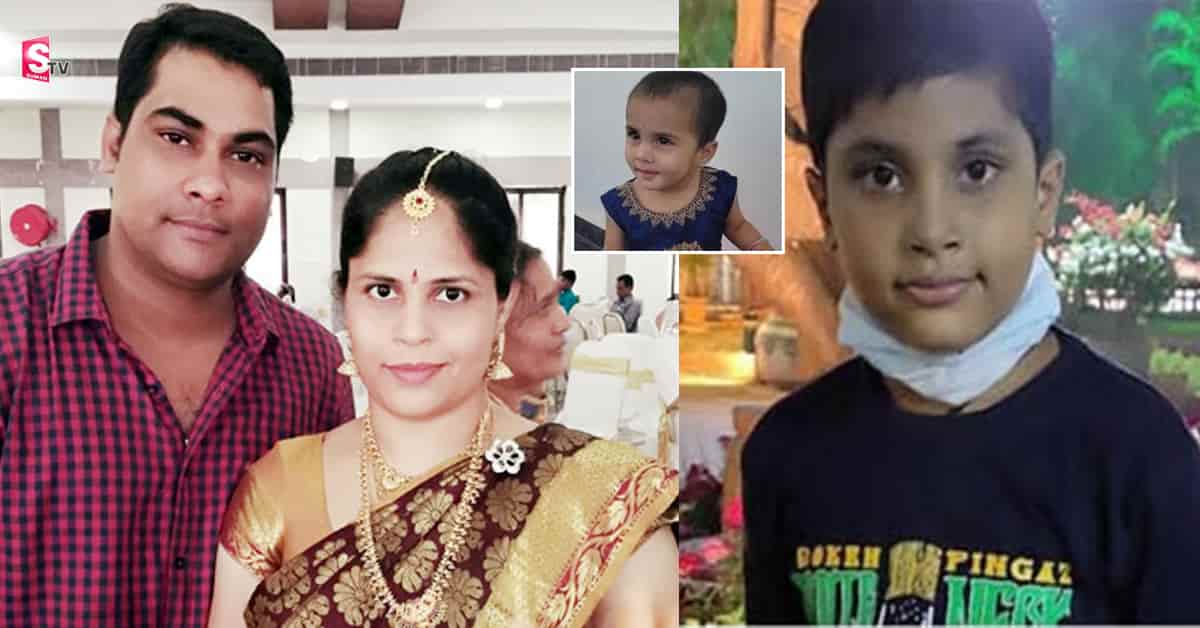 ఇద్దరు చిన్నారులతో సహా కుటుంబం బలవన్మరణం