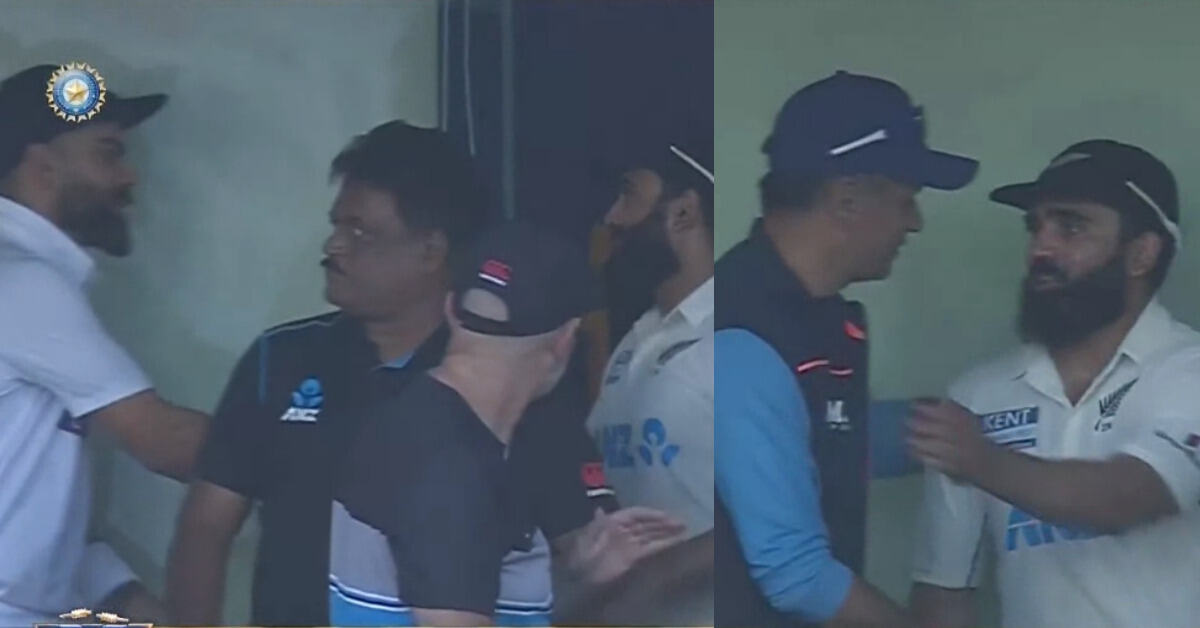 దటీజ్ టీంఇండియా.. అజాజ్ పటేల్ ను అభినందించిన విరాట్, రాహూల్