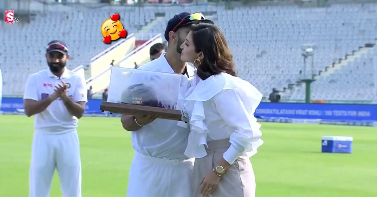 మైదానంలో అనుష్కపై ముద్దుల వర్షం కురిపించిన విరాట్ కోహ్లీ!