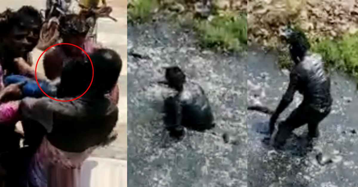 ఇదేం హోలీరా నాయనా.. ఏకంగా మురికి కాల్వలో!