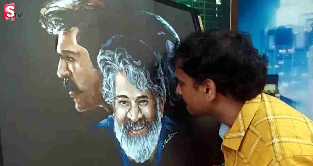 ఆర్ఆర్​ఆర్​ చిత్ర బృందానికి వినూత్నంగా శుభాకాంక్షలు.. ముక్కుతో..
