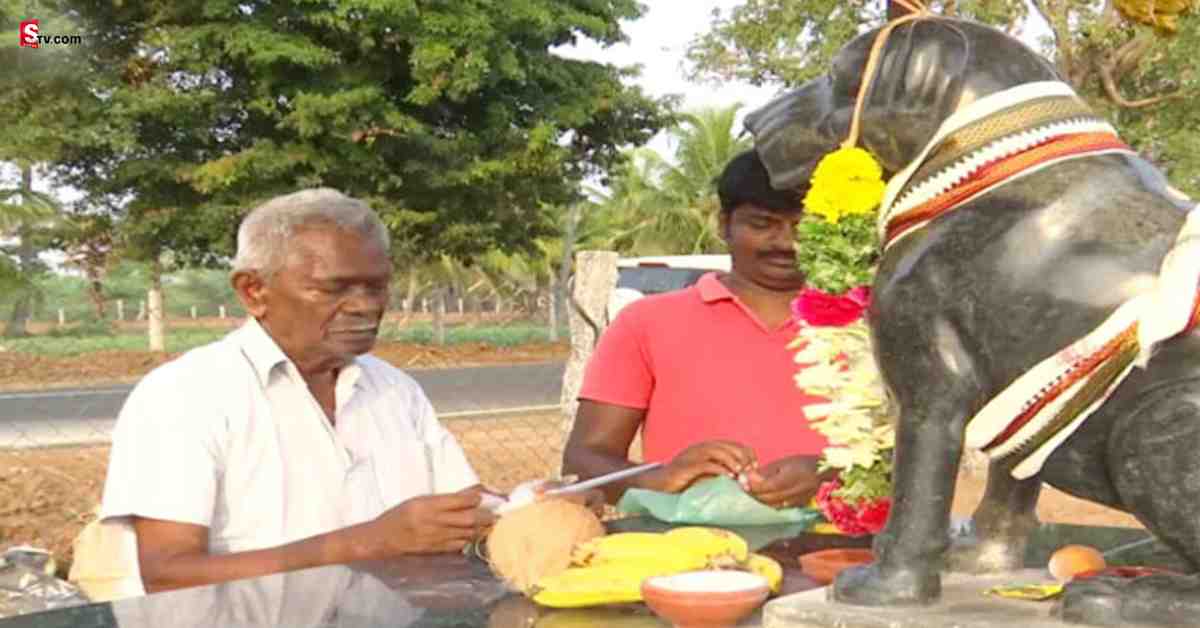 రూ.80 వేలతో కుక్క పాలరాతి విగ్రహం