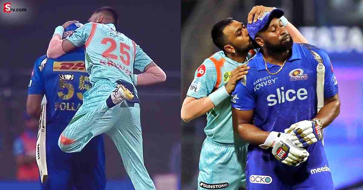 పొలార్డ్‌కు ముద్దు పెట్టిన కృనాల్‌ పాండ్యా! చిరగ్గా వెళ్లిపోయిన పొలార్డ్‌