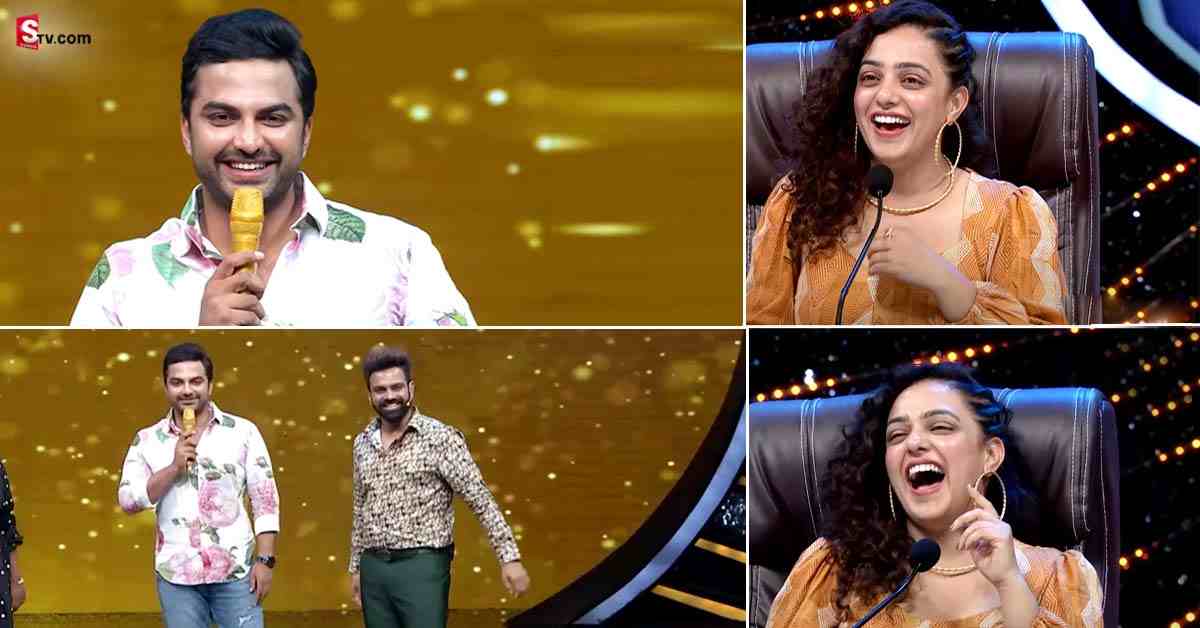 నిత్యామీనన్ కి బిస్కెట్ వేస్తూ.. బుక్ అయిపోయిన హీరో విశ్వక్!