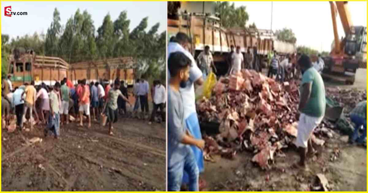 Beer Lorry: బీర్ల లారీ బోల్తా.. బీర్ల కోసం ఎగబడ్డ జనం.. వీడియో వైరల్‌!