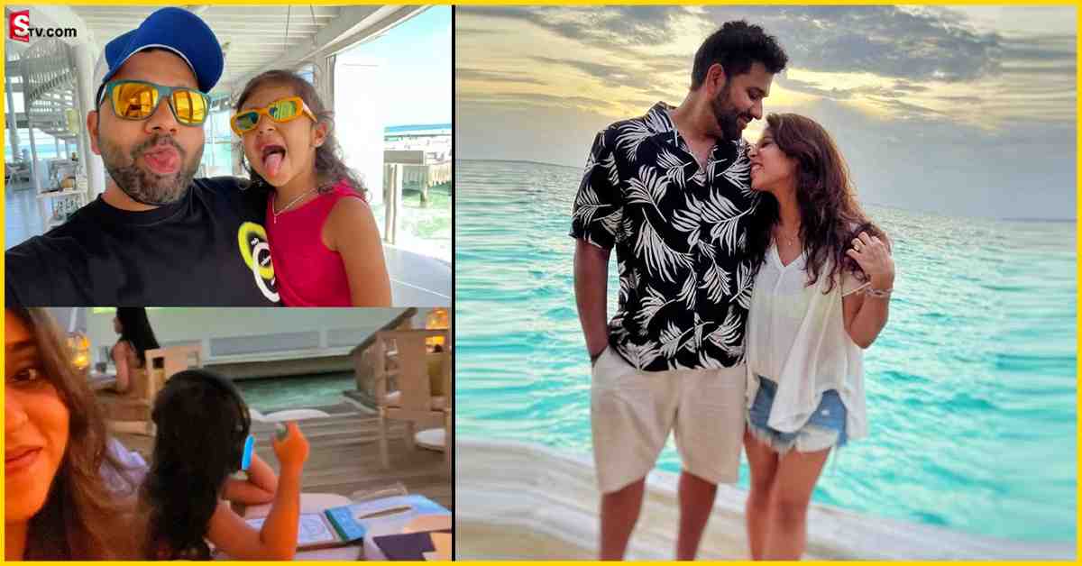 Rohit Sharma-Ritika Sajdeh: భార్య‌తో క‌లిసి మాల్దీవుల్లో రోహిత్ శ‌ర్మ‌..! ఫొటోస్ వైరల్!