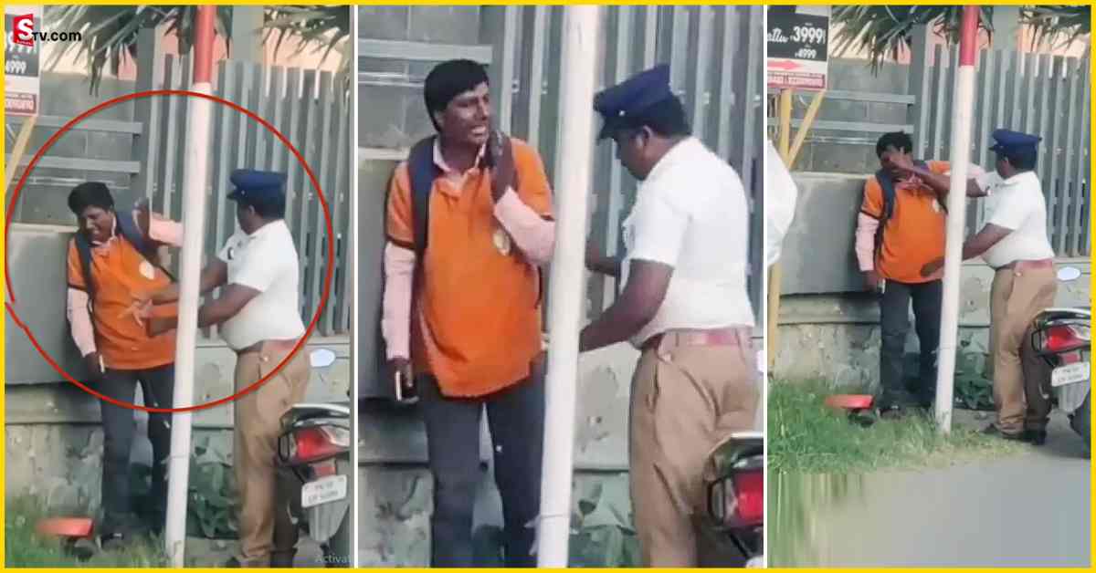 Swiggy Boy: వైరల్‌ వీడియో: ట్రాఫిక్‌ పోలీస్‌ ఓవరాక్షన్‌.. అకారణంగా స్విగ్గీ బాయ్‌పై దాడి..