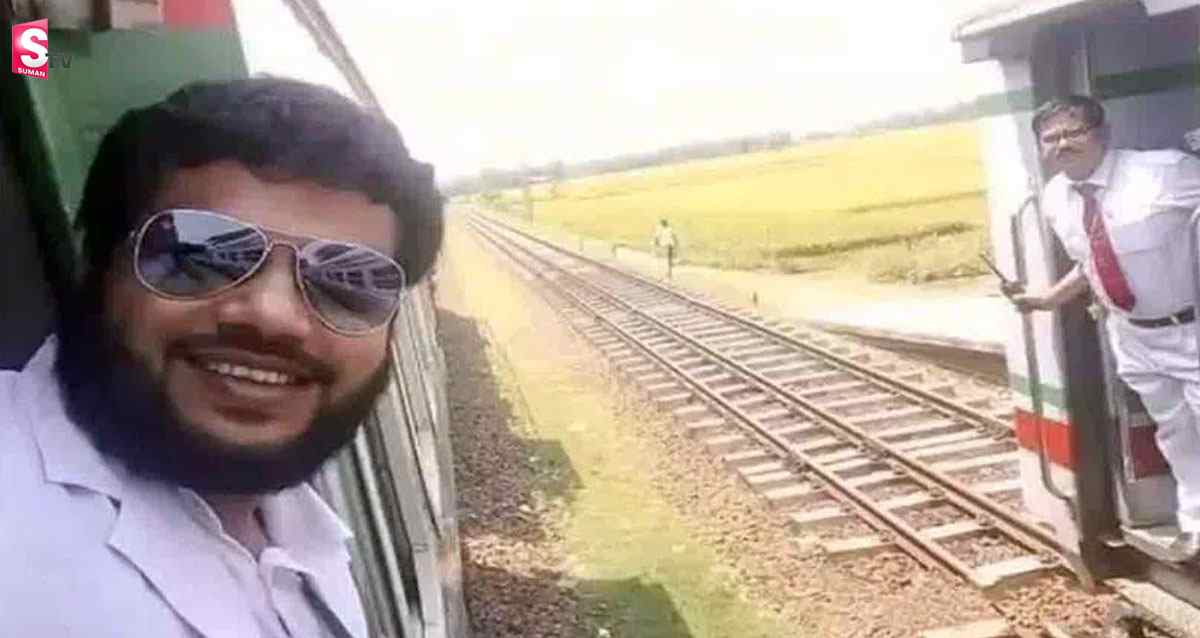 రైల్వేలో పనిచేస్తున్న తండ్రి, కొడుకు.. వెళ్తున్న రైళ్లలో నుండి సెల్ఫీ!