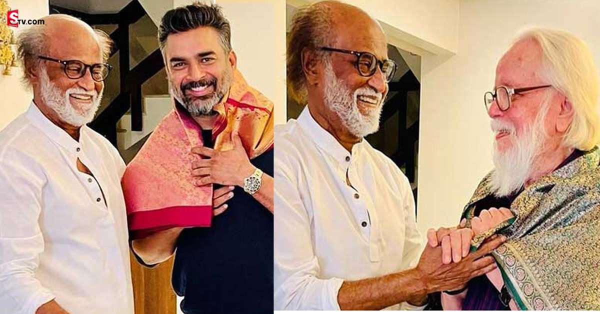 హీరో మాధవన్, సైంటిస్ట్ నంబి నారాయణన్ లను సత్కరించిన సూపర్ స్టార్!