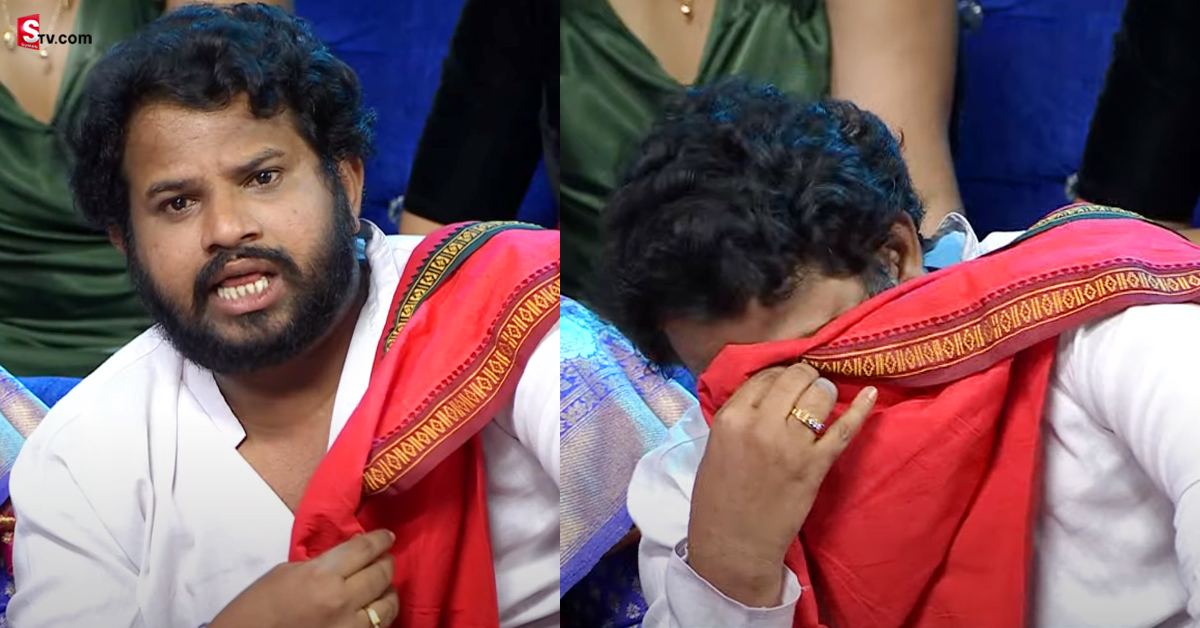 Hyper Aadi: వీడియో: స్టేజిపై కంటతడి పెట్టుకున్న హైపర్ ఆది.. కారణం?