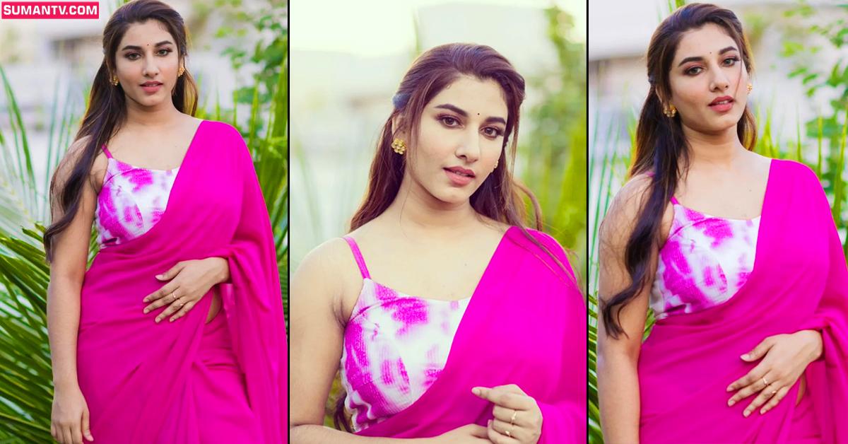 చీరలో విష్ణుప్రియ కొంటె అందాలు! ఉఫ్ అనిపించేస్తోందిగా..
