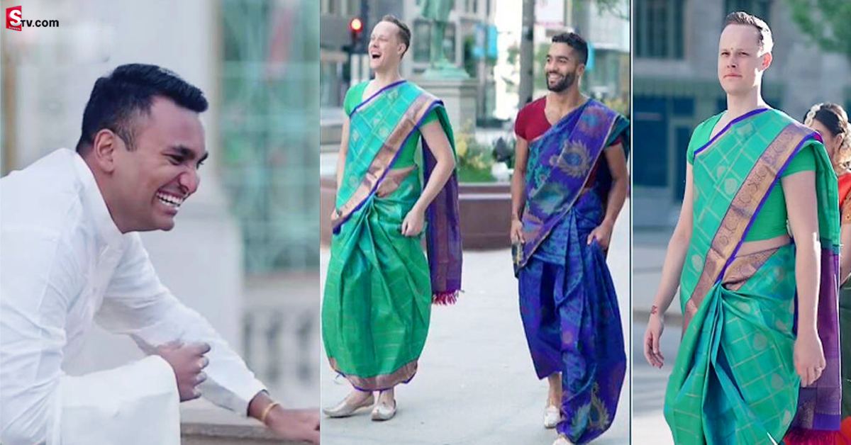 వీడియో: భారతీయ యువకుడి పెళ్లికి చీరలు కట్టుకొచ్చిన అమెరికా దోస్తులు