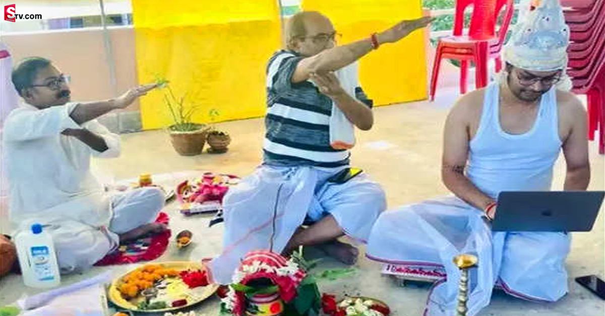 తాళిని పట్టుకోవాల్సిన చేతులతో ల్యాప్ టాప్ పట్టుకున్న వరుడు! ఫోటో వైరల్..