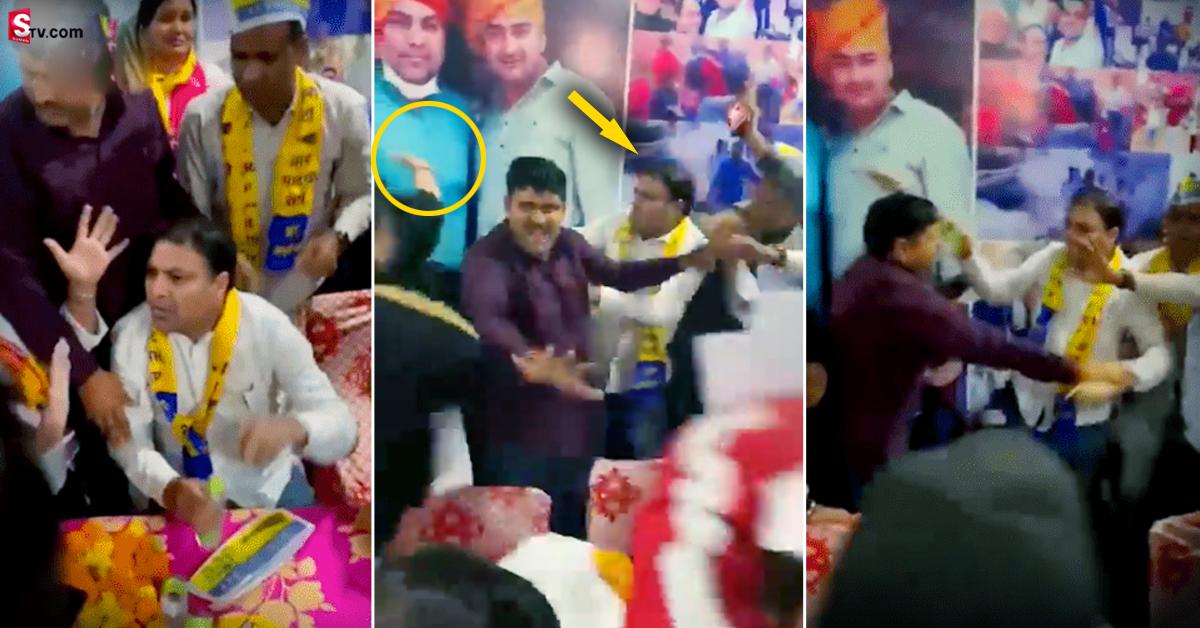 వీడియో: MLAపై చెప్పులతో దాడి.. పారిపోయి ప్రాణాలు కాపాడుకున్న వైనం!