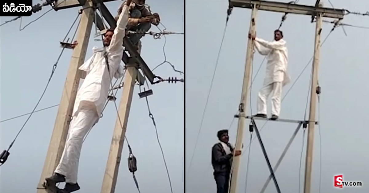 వీడియో: కరెంట్‌ స్తంభం ఎక్కిన ఎమ్మెల్యే.. ఎందుకో తెలిస్తే ఆశ్చర్యపోతారు!