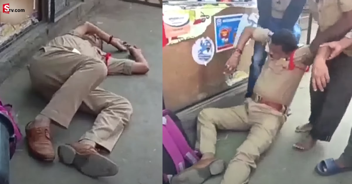 ఖాకీ నిర్వాకం… తప్ప తాగి రోడ్డుపై పడిపోయిన ఏఎస్సై!
