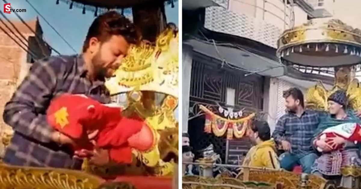 కుమార్తె పుట్టిందని మురిసిపోయిన తండ్రి.. రథంపై ఊరేగించి మరీ సంబరాలు!