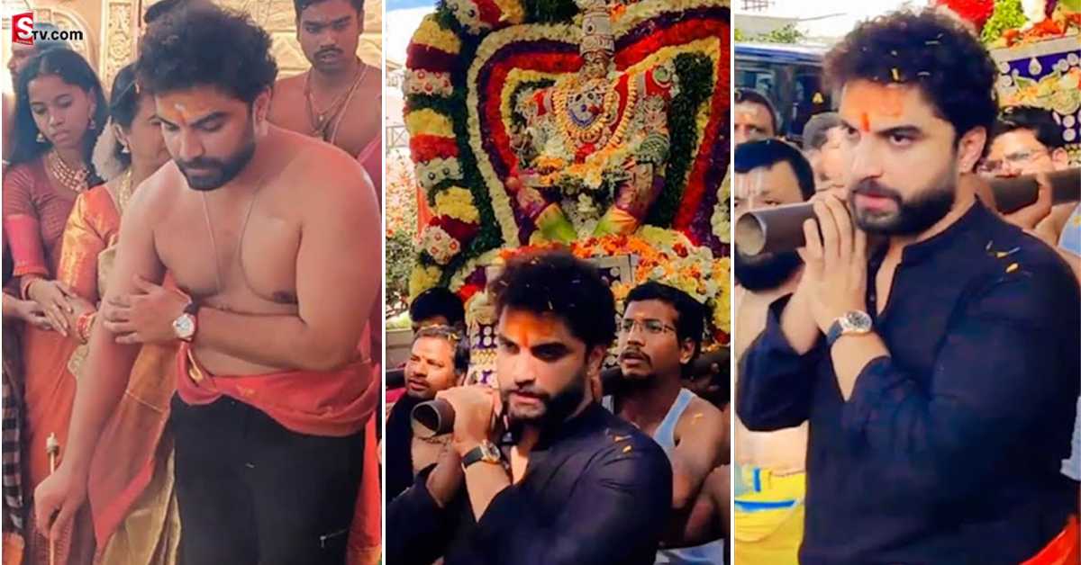 వీడియో: హీరో విశ్వక్‌సేన్‌ ఇంట ఘనంగా అయ్యప్ప స్వామి పడిపూజ!