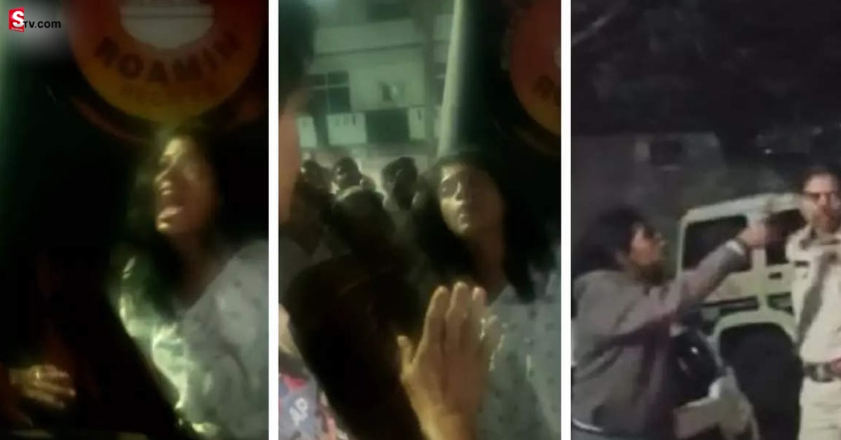 విశాఖలో నడిరోడ్డుపై యువతి హల్చల్‌.. ఏఎస్‌ఐపై బీరు బాటిల్‌తో దాడి చేసేందుకు యత్నం!