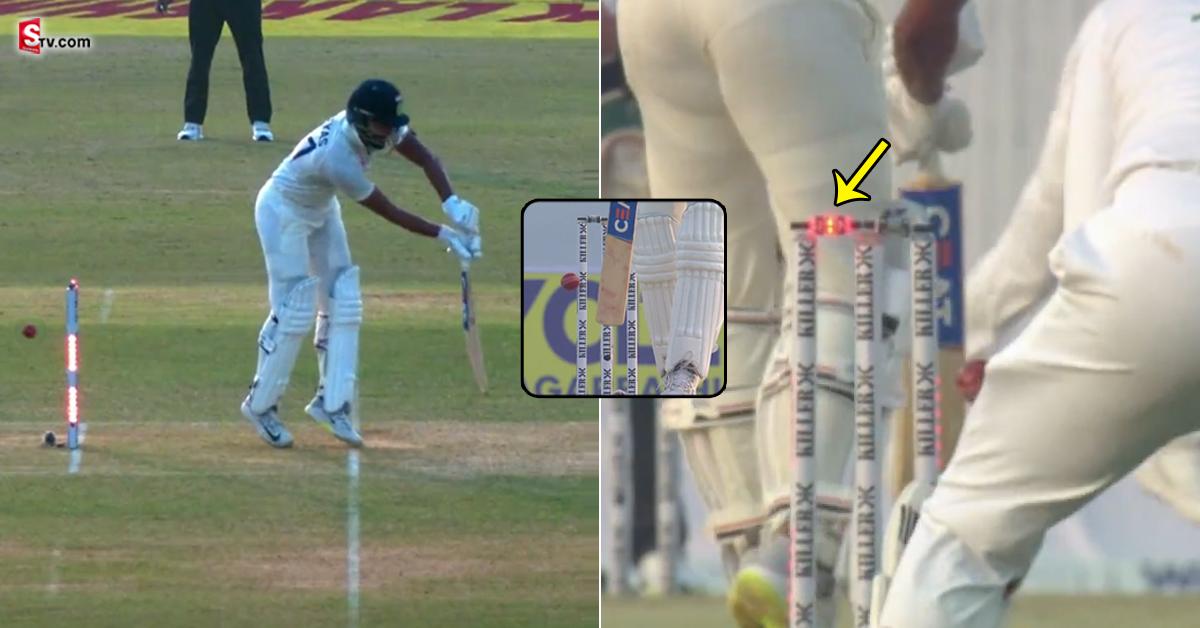 శ్రేయస్‌ అయ్యర్‌ క్లీన్‌ బౌల్డ్‌!  అయినా ఔట్‌ ఇవ్వని అంపైర్‌! కారణం..?