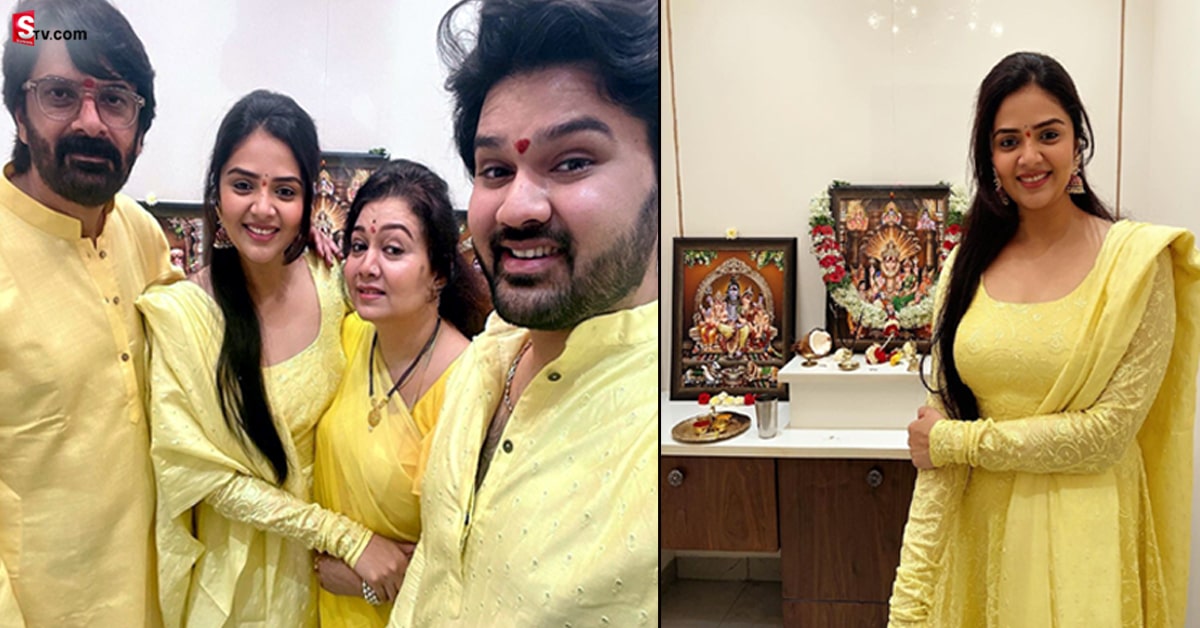 కొత్త ఇంటిలోకి అడుగు పెట్టిన యాంకర్ శ్రీముఖి..! ఫోటోలు వైరల్