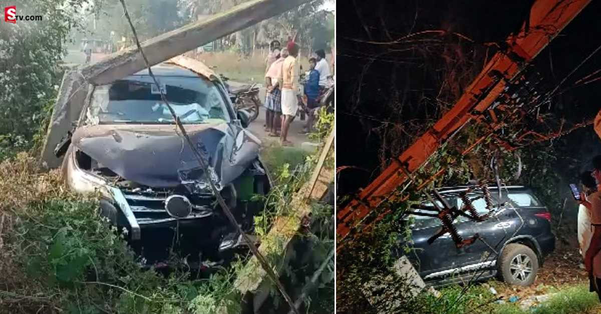 YCP ఎమ్మెల్యేకు తృటిలో తప్పిన ముప్పు.. కరెంట్‌ స్థంభాన్ని ఢీకొట్టిన కారు!