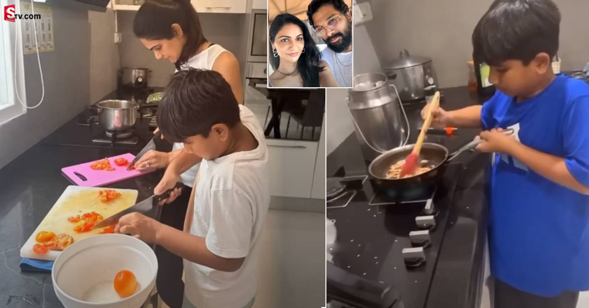 వంట నేర్చుకుంటూ బిజీగా మారిన అల్లు అయాన్.. ఫొటో వైరల్!