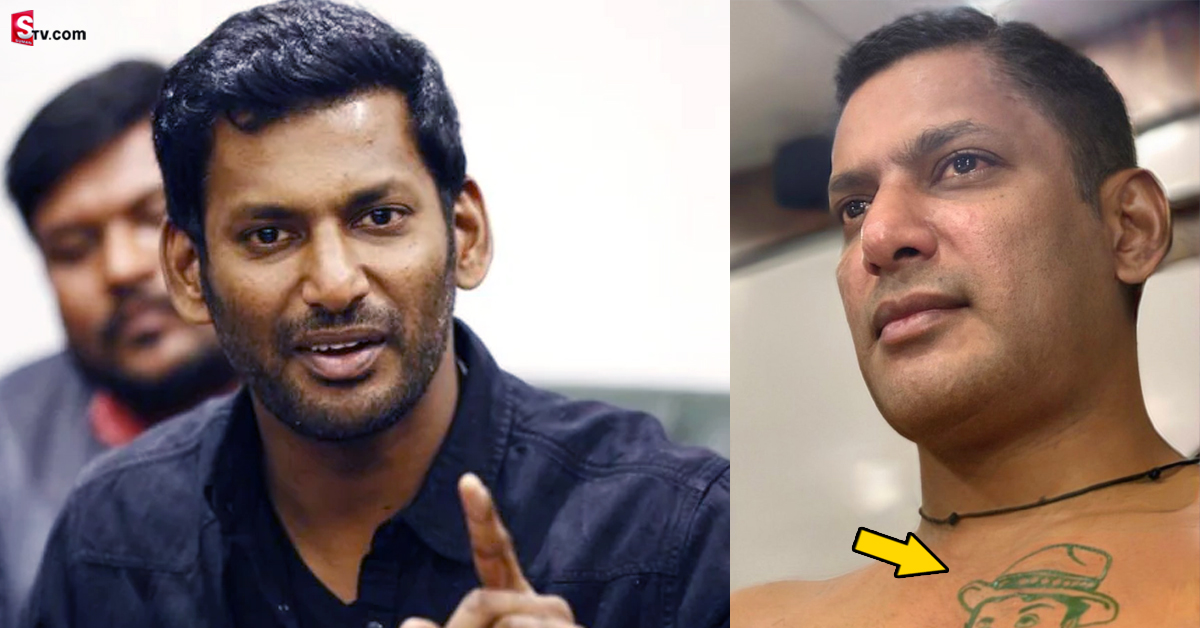 అభిమాన నాయకుడి ఫొటోను టాటూగా వేయించుకున్న హీరో విశాల్