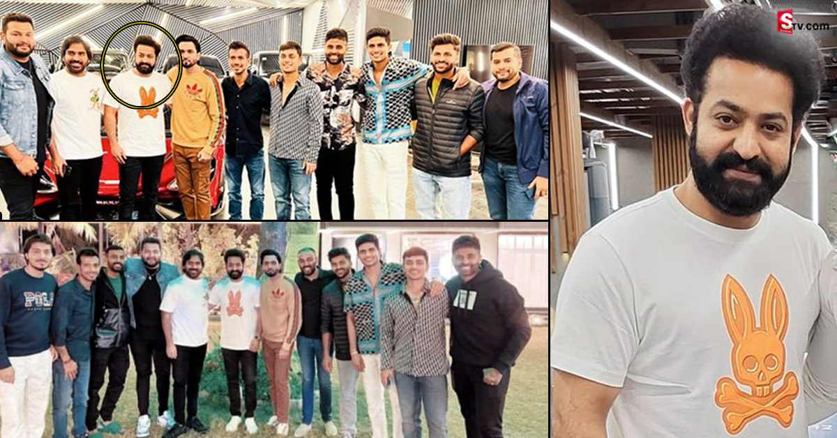 ‘RRR’ హీరో ఎన్టీఆర్ తో టీమిండియా క్రికెటర్లు.. ఫొటో వైరల్!