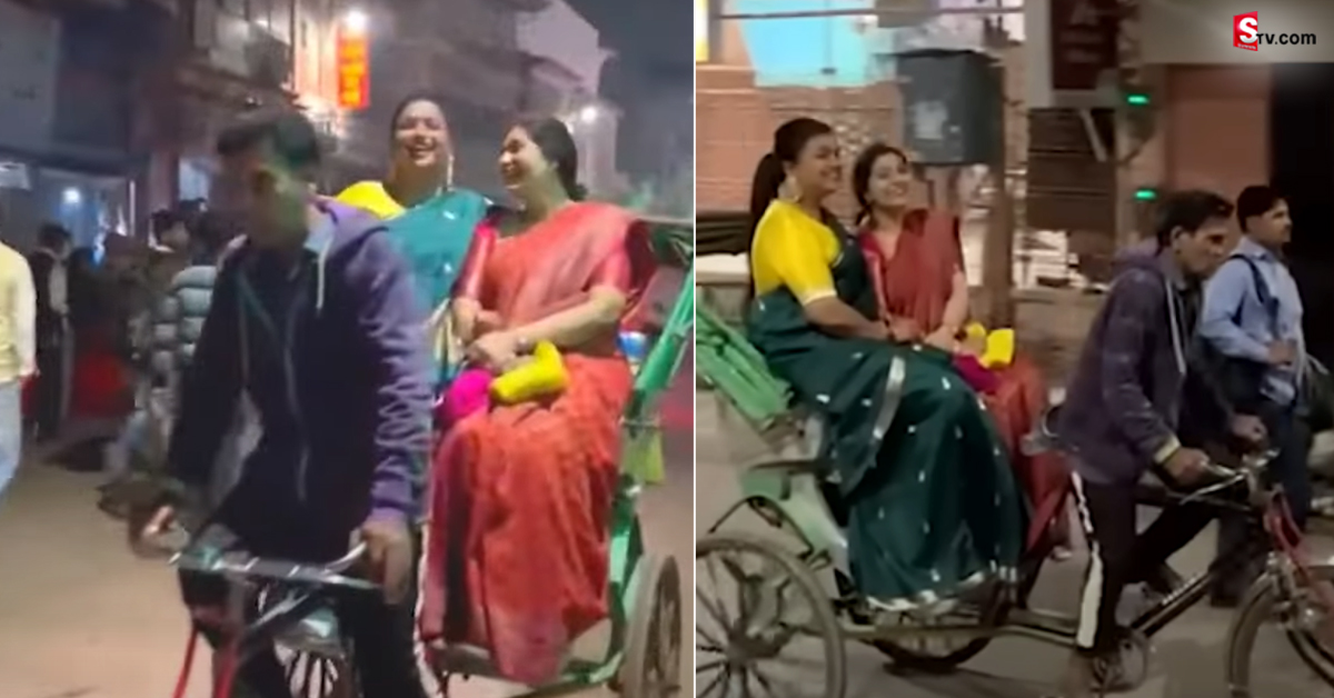 రిక్షాలో చక్కర్లు కొట్టిన మంత్రి రోజా