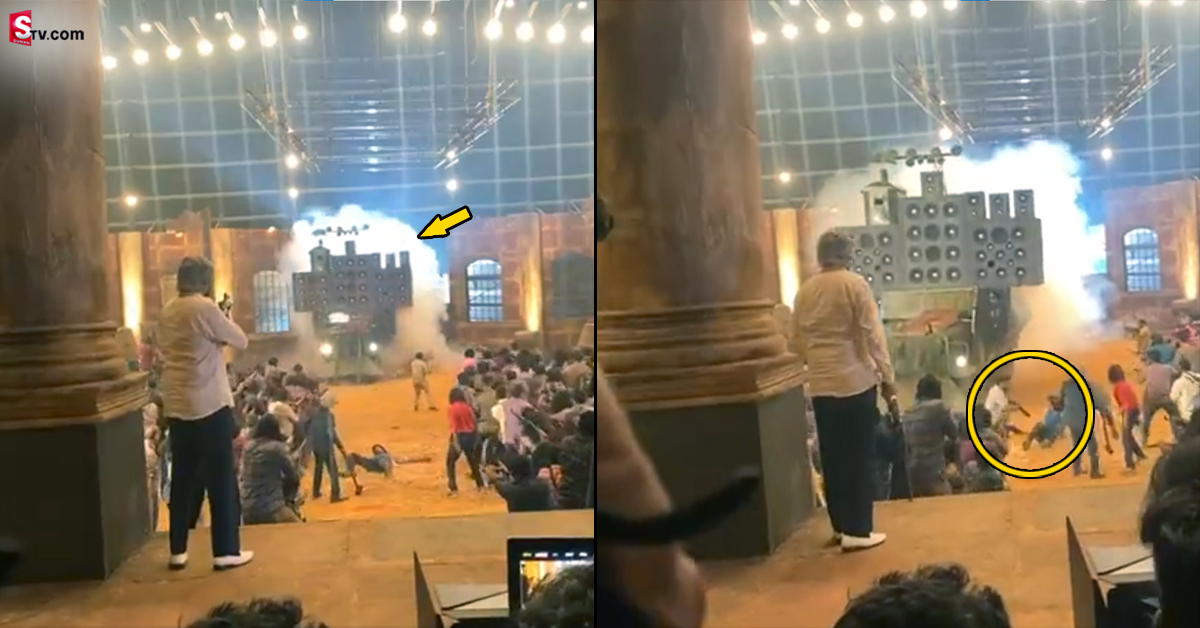 బ్రేకింగ్: స్టార్ హీరో మూవీ సెట్​లో ప్రమాదం.. వీడియో వైరల్!