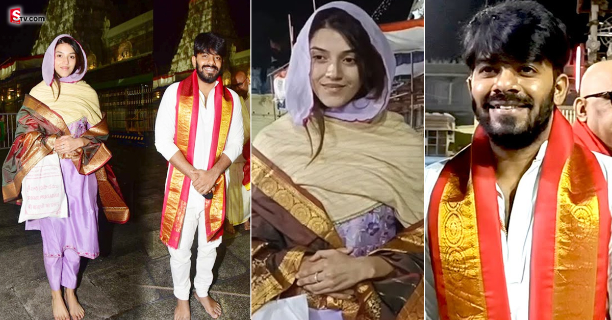తిరుమల శ్రీవారిని దర్శించుకున్న మెహరీన్, సుడిగాలి సుధీర్!