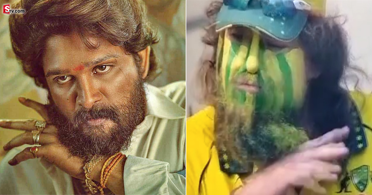 వీడియో: అల్లు అర్జున్‌ మ్యానరిజంతో టీమిండియాను వెక్కిరించిన ఆసీస్‌ ఫ్యాన్‌