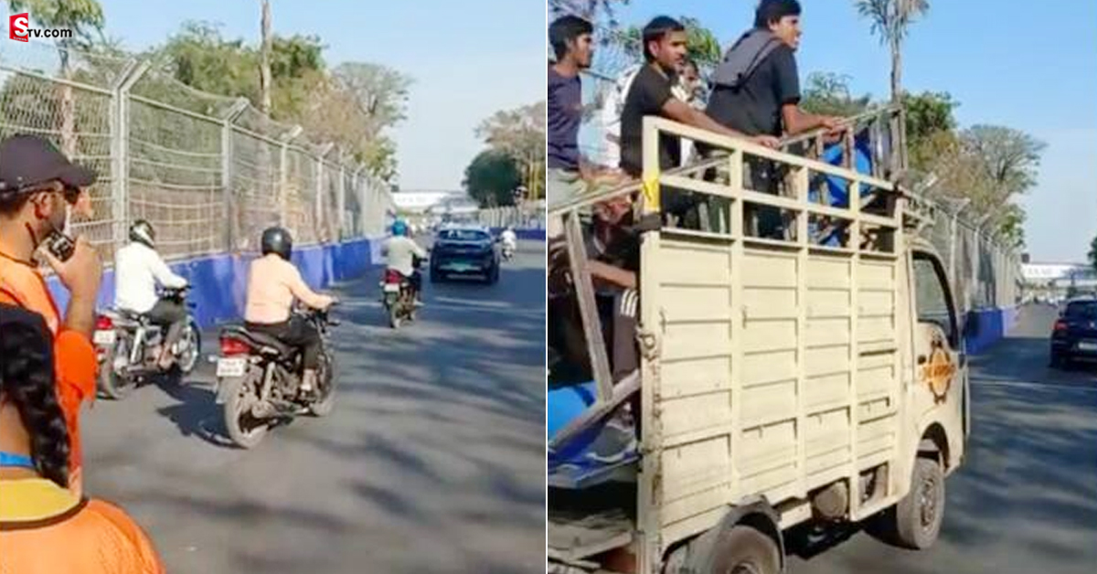 హైదరాబాద్ ఫార్ములా ఈ-రేసింగ్ ట్రాక్ పైకి సాధారణ వాహనాలు!