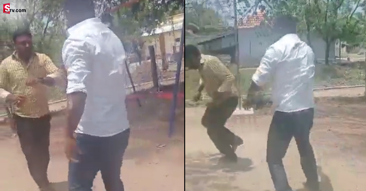 వీడియో: టీచర్ ను పరుగెత్తించి కొట్టిన విద్యార్థి తల్లిదండ్రులు! ఎందుకో తెలుసా?