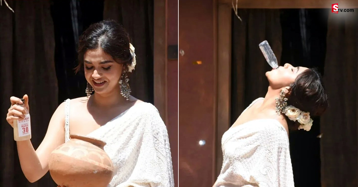 వీడియో: వామ్మో కీర్తి సురేశ్‌ ఏంటి ఇంతలా తెగించింది.. అందరి ముందే నోటితో బాటిల్‌ ఎత్తి!