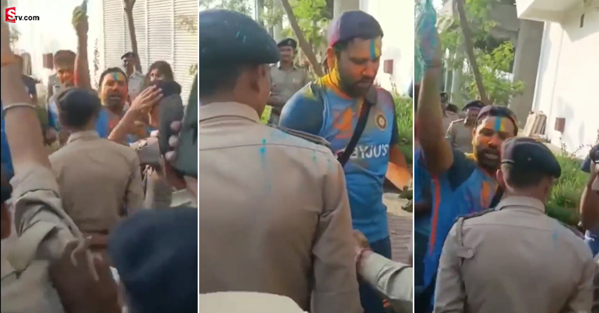 వీడియా: డ్యూటీలో ఉన్న పోలీసులతో రోహిత్‌ వ్యవహరించిన తీరుపై విమర్శలు!