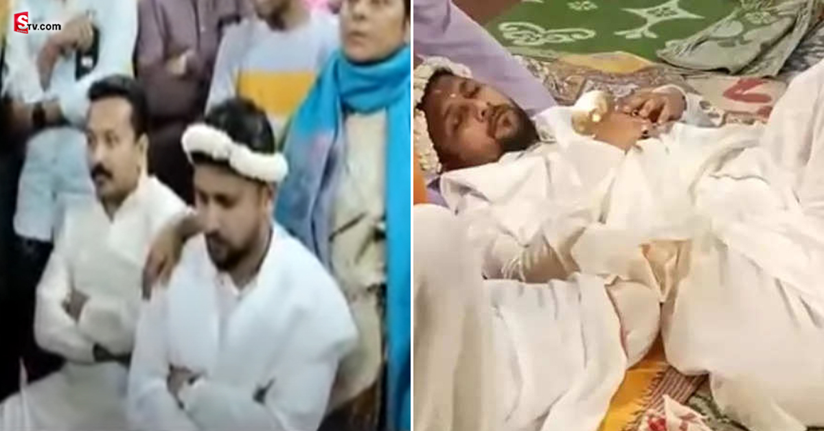 పెళ్లి పీటలపై వరుడు నిద్రపోవడంతో అలా చేసిన వధువు!