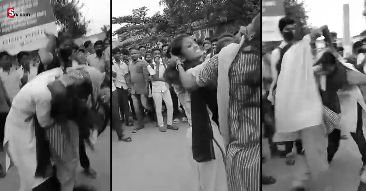 వీడియో: రామ్‌ చరణ్‌ కోసం జుట్లు పట్టుకుని కొట్టుకున్న అ‍మ్మాయిలు