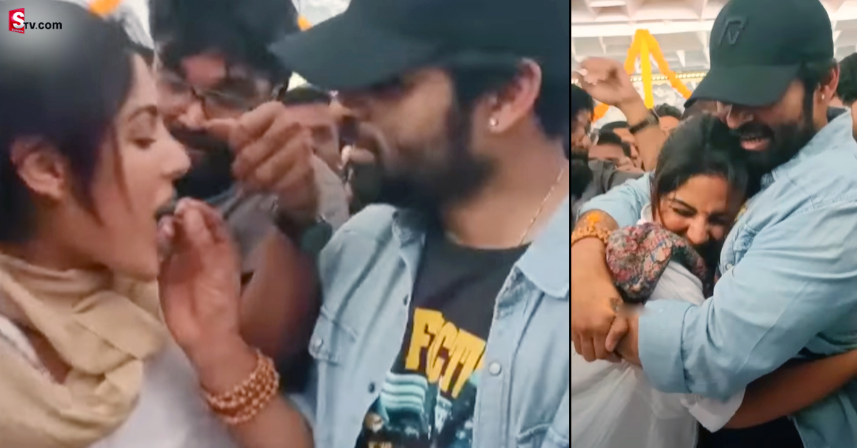 Virupaksha Movie: వీడియో: సాయి తేజ్ కు సంయుక్త టైట్ హగ్! హిట్ ఇచ్చిన కిక్!
