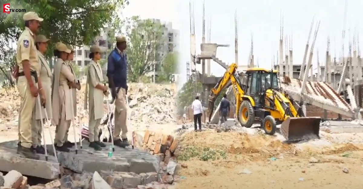 అక్రమ విల్లాలను కూల్చివేసిన HMDA అధికారులు!