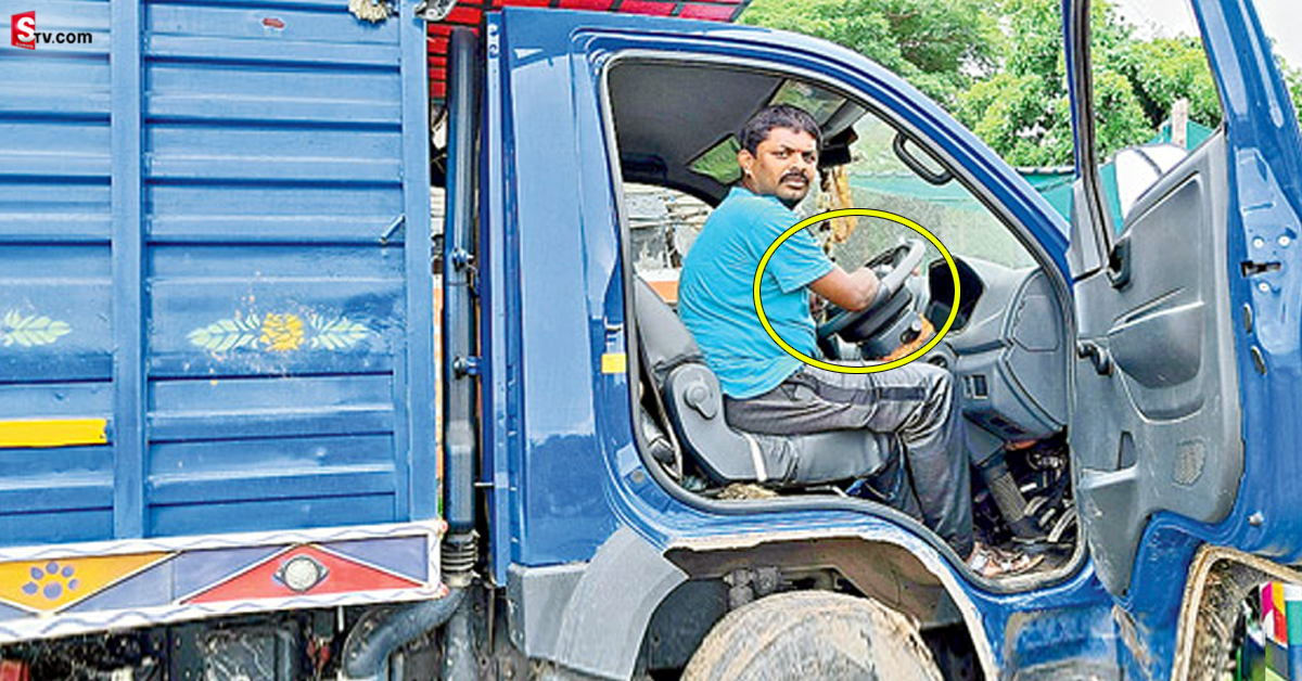 విధిని ఎదిరించి…మొండి చేతులతో వాహనం నడుపుతున్న వ్యక్తి!