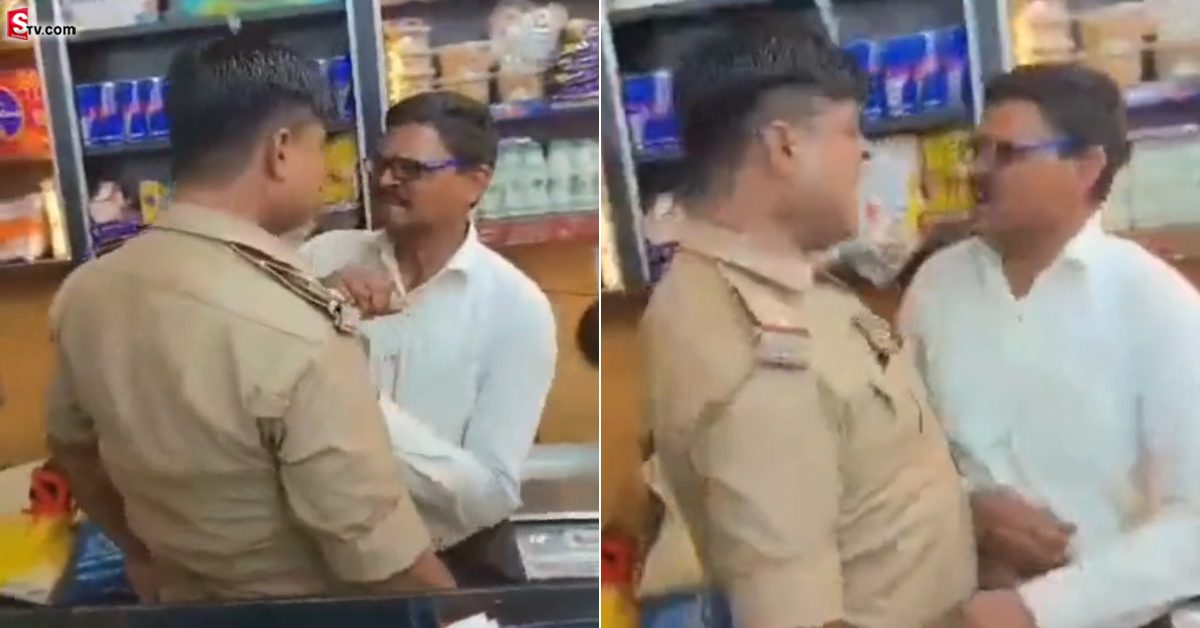 వీడియో: స్వీట్స్ కి డబ్బులు అడిగిన షాప్ యజమాని.. ఎస్సై ఓవర్ యాక్షన్